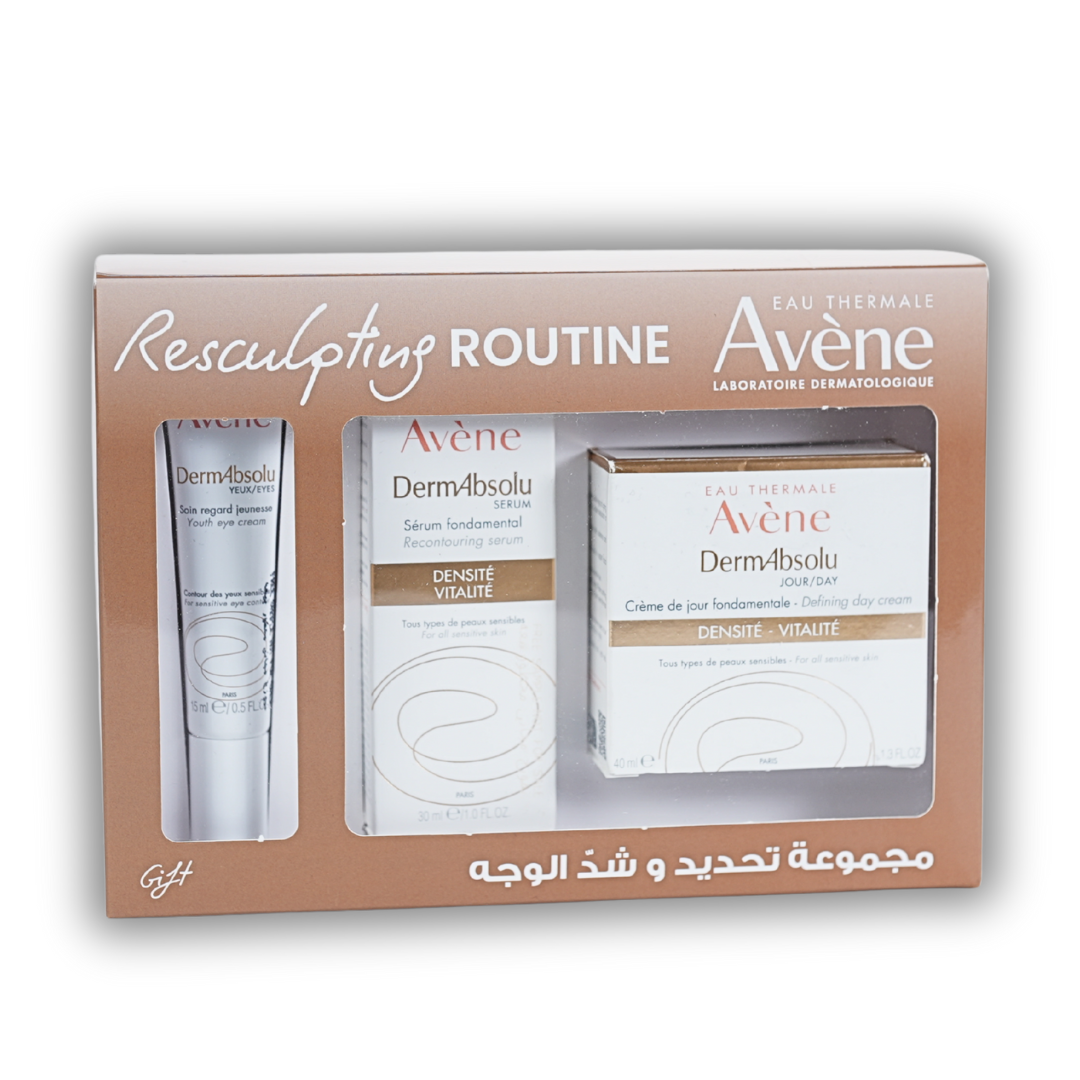Avène DermAbsolu Recontouring Serum 30 ML + Avène DermAbsolu Defining Day Cream 40 ML + Gift: Avène Intense Eye Makeup Remover 125 ML