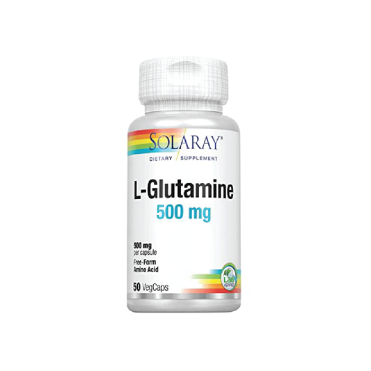 Solaray L-Glutamine 500mg 50 Vegetable Capsules