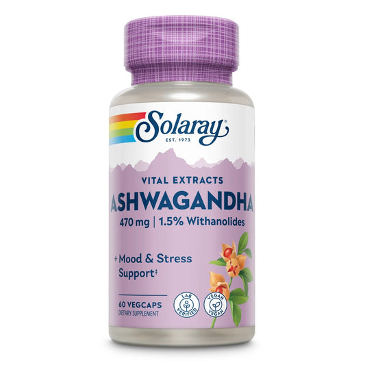 Solaray-Ashwagandha Extract 470 mg, 60 VegCaps