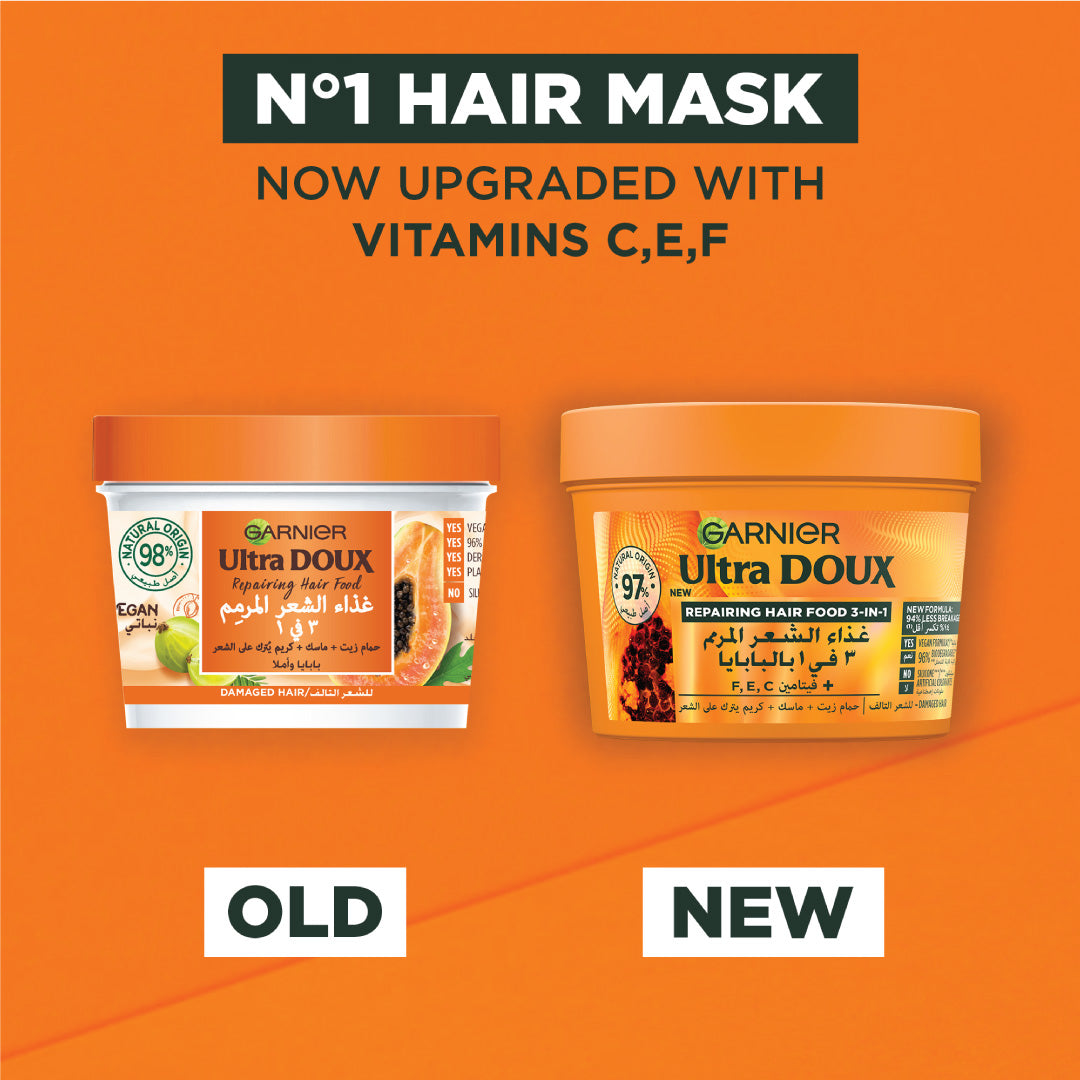 Ultra Doux Papaya Hair Food 3-in-1 Mask 390 ML