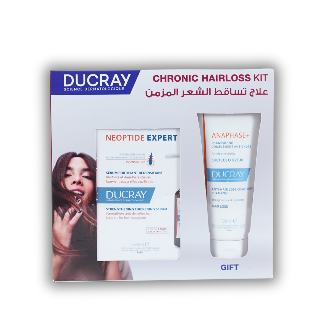 Ducray Neoptide Expert Anti-hair loss & Growth Serum 2x 50ML + Gift: Ducray Anaphase Shampoo 100 ML