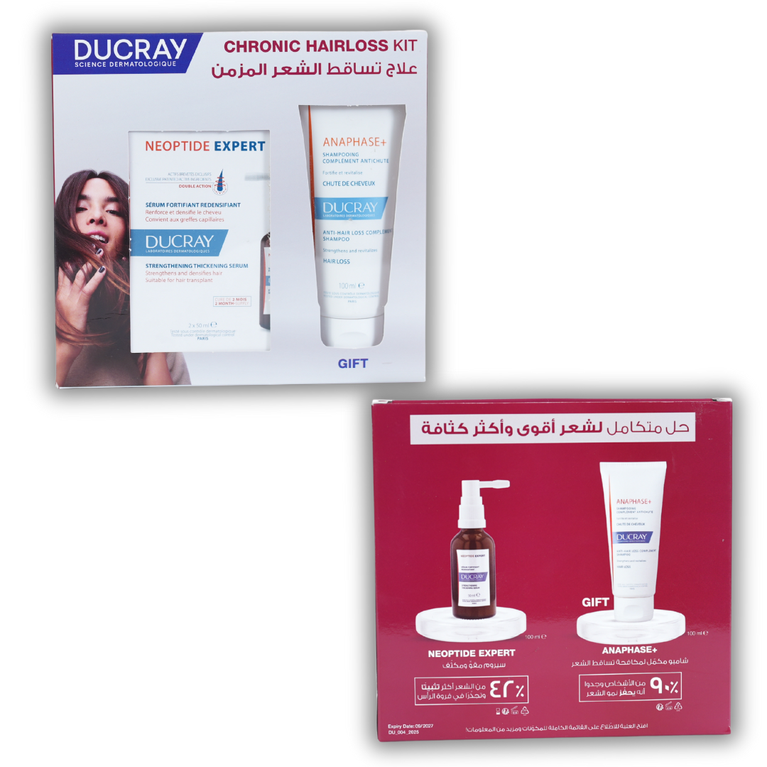 Ducray Neoptide Expert Anti-hair loss & Growth Serum 2x 50ML + Gift: Ducray Anaphase Shampoo 100 ML