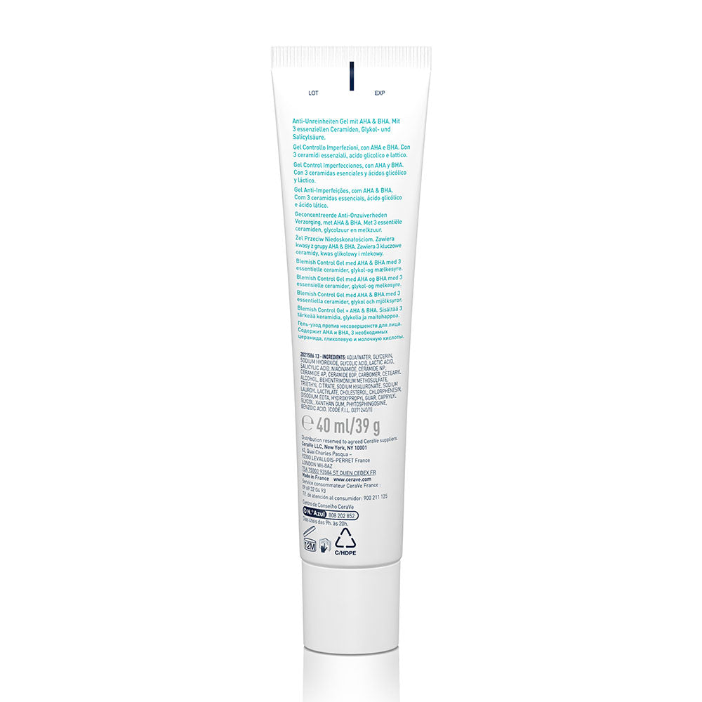 CeraVe Blemish Control Gel Facial Moisturiser For Acne & Blemishes 40 ML