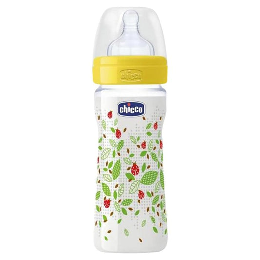 Chicco Well-Being Plastic Bottle 250 ML Medium Flow Silicone