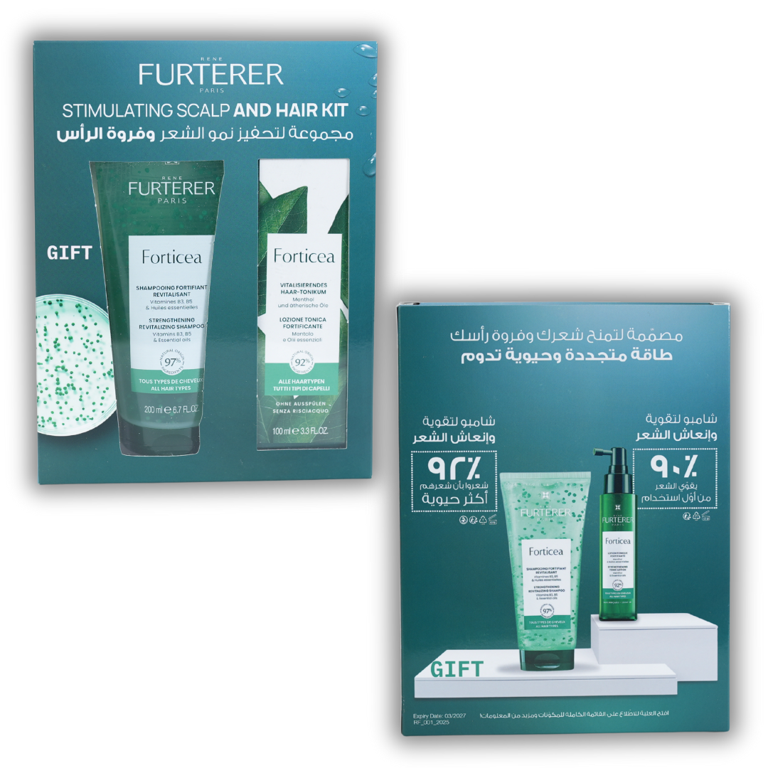 Rene Furterer Forticea Fortifying Energizing Lotion 100 ML + Gift: Rene Furterer Triphasic Stimulating Shampoo-200ML