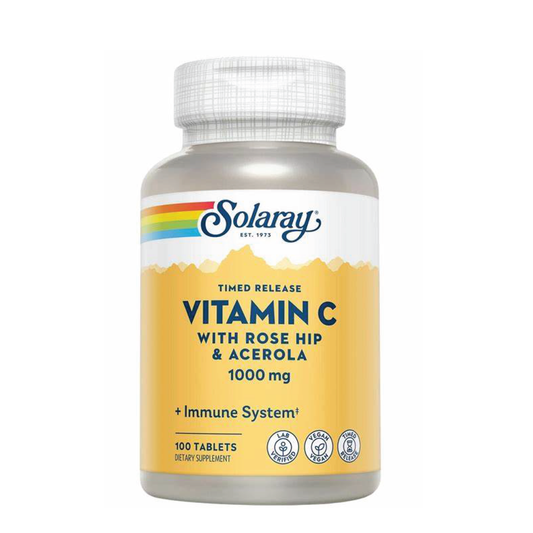 Solaray Vitamin C with Rose Hips & Acerola 800 Mg - 90 Vegcaps
