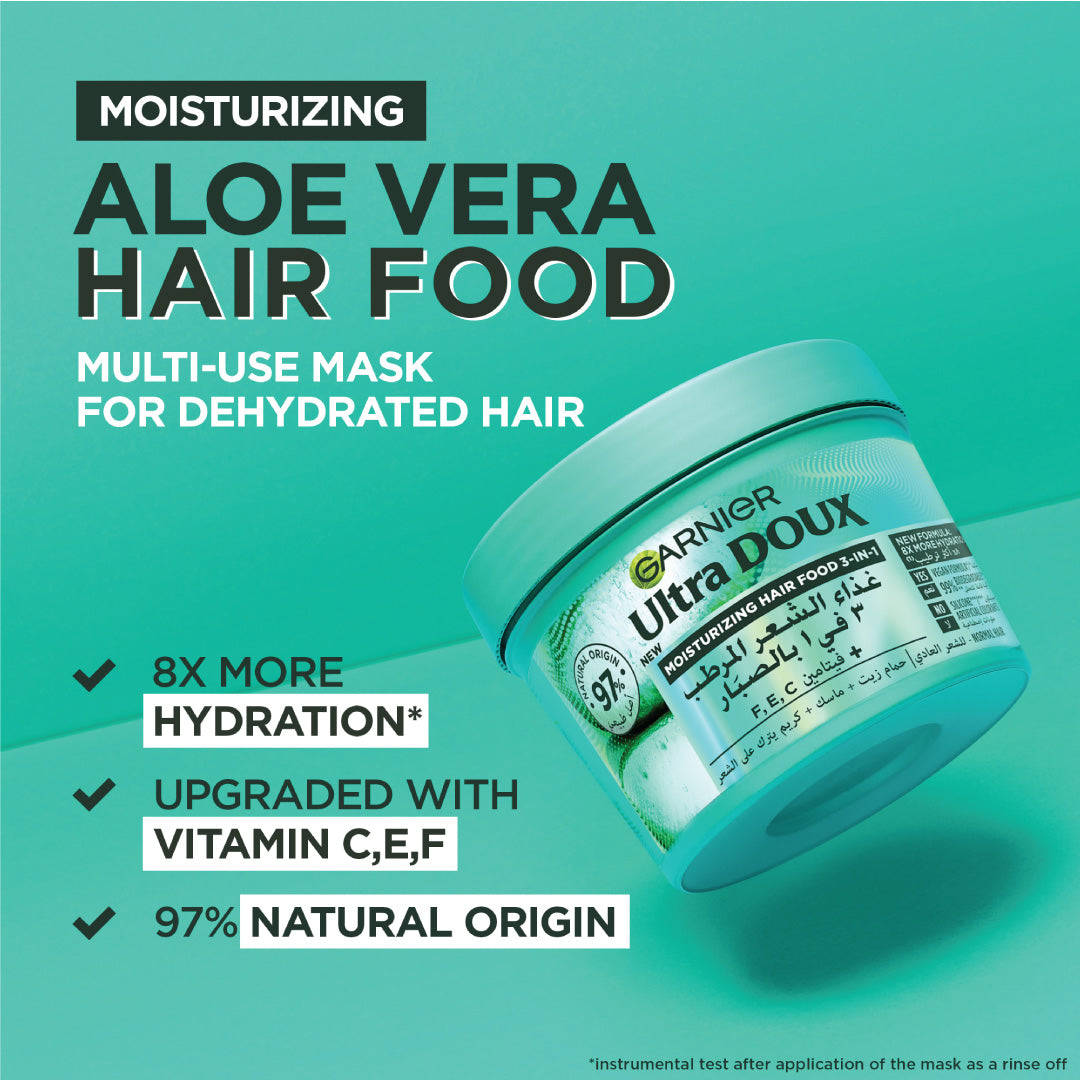 Ultra Doux Aloe Vera Hair Food 3-in-1 Mask 390 ML