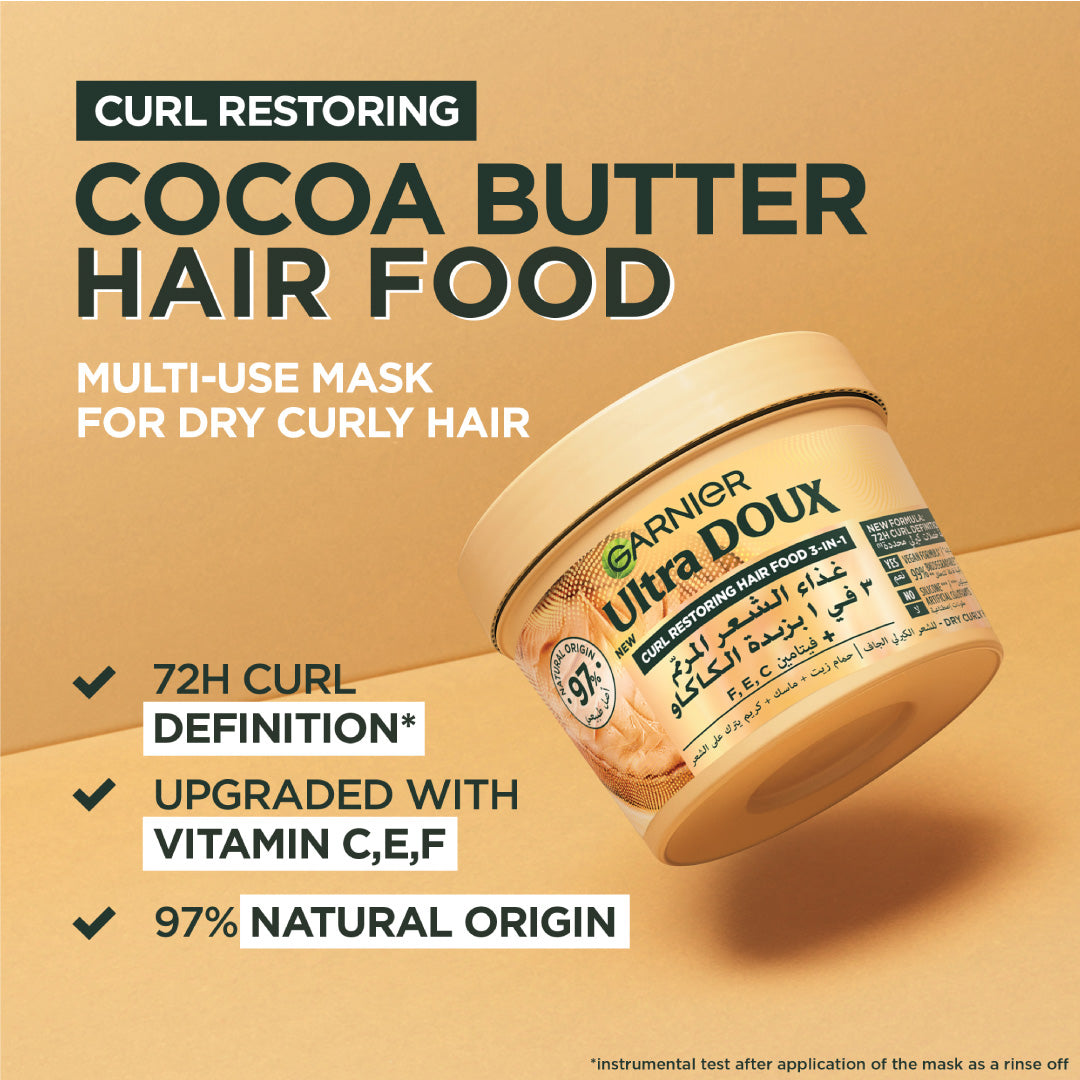Ultra Doux Cocoa Butter Hair Food 3-in-1 Mask 390 ML
