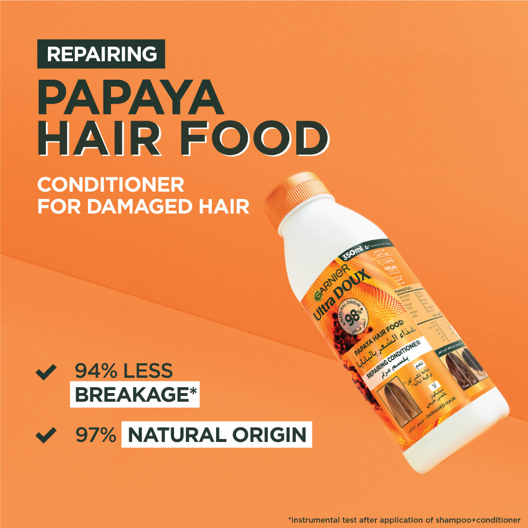 Ultra Doux Papaya Vegan Hair Food Conditioner For Damaged Hair 350 ML
