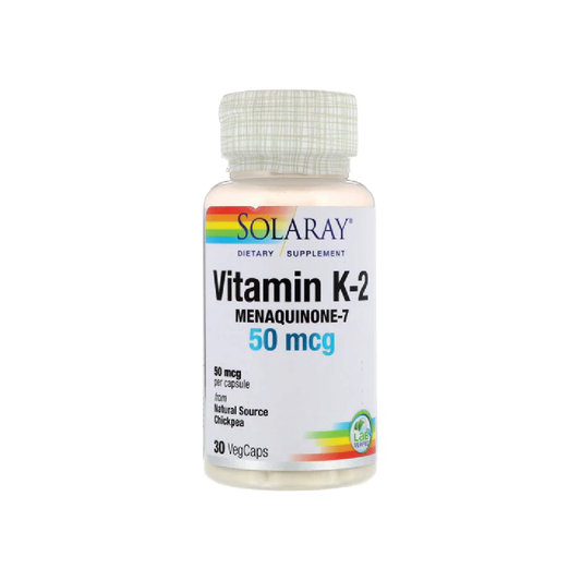 Solaray Vitamin K-2 Menaquinone-7 50 mcg 30 Capsules