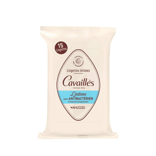 Rogé Cavaillès Intimate Wipes with Antibacterial Agent - 15 Wipes
