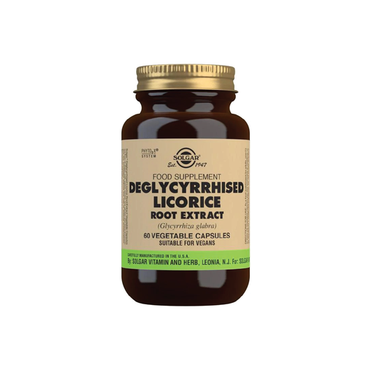 Solgar Deglycynhised Licorice Root Extract 60 Vegetable Capsules