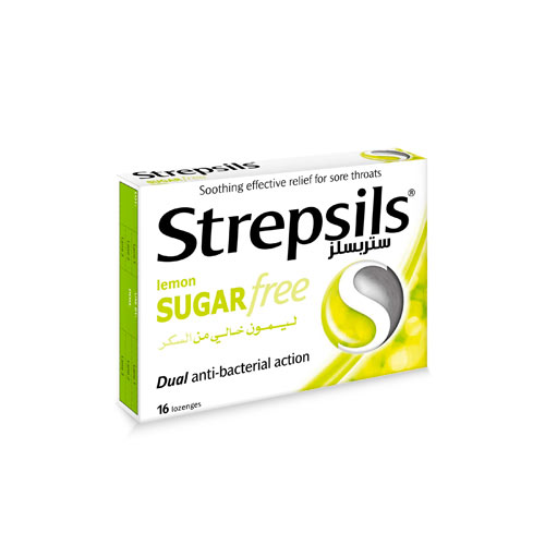 Strepsils Lemon Sugar Free - 16 Lozenges