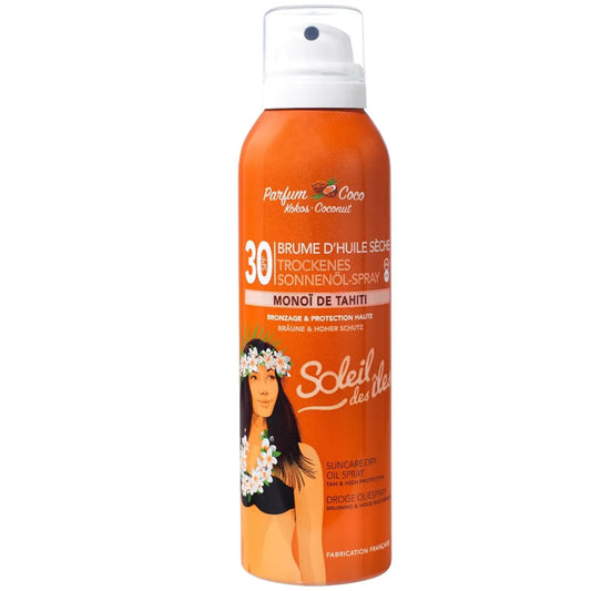 Soleil Des Iles Brume D’Huile Seche Spray SPF 30 – Bronzage & Protection Haute 200 ML