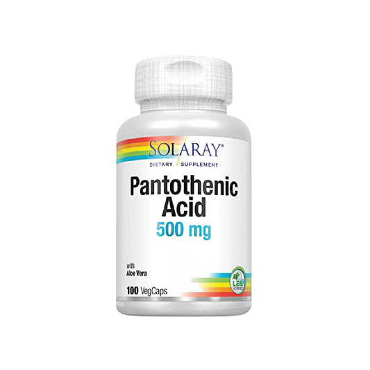 Solaray Pantothenic Acid 500mg 100 Capsules