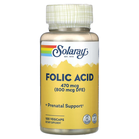 Solaray Folic Acid 470 Mcg - 100 Vegcaps