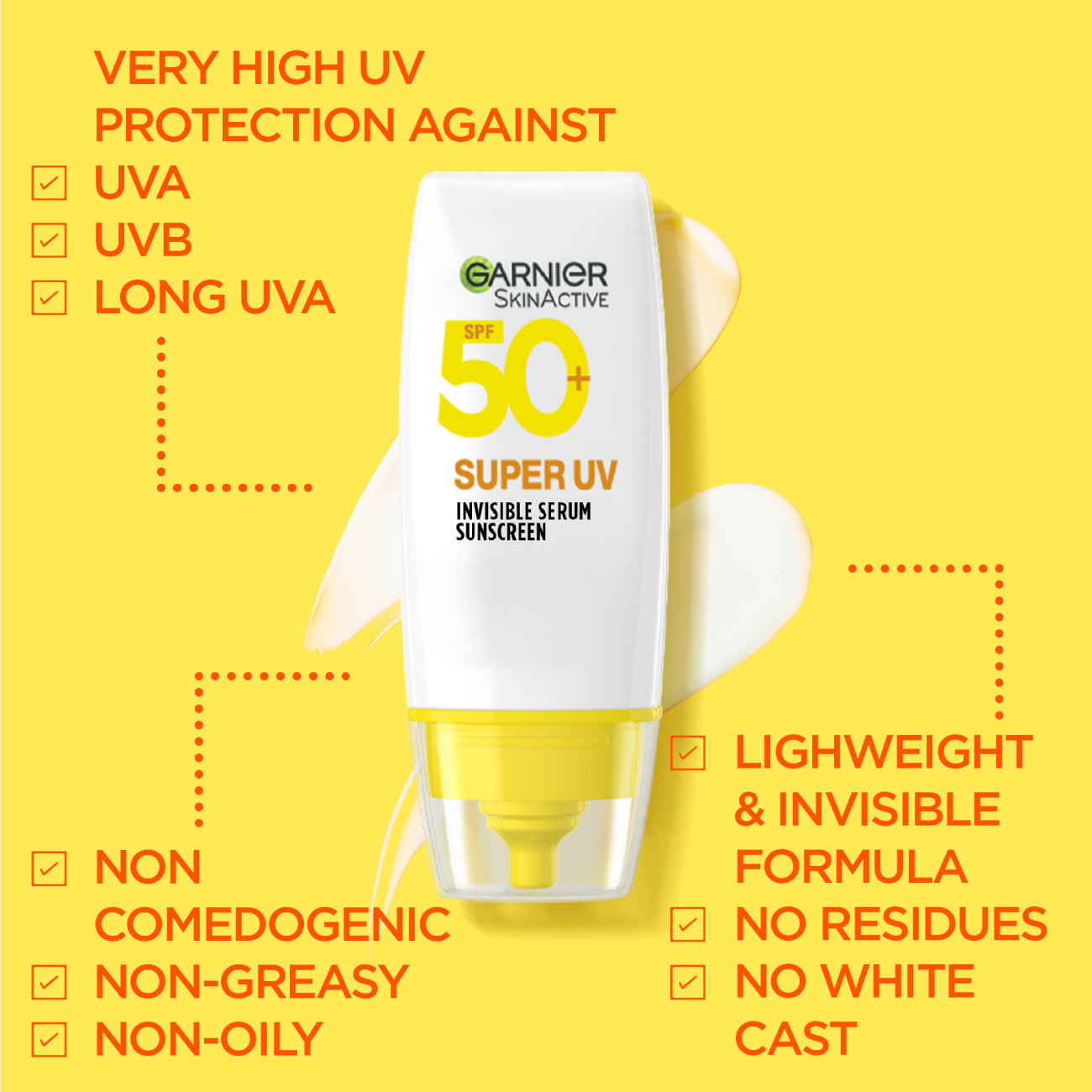Garnier SkinActive Super UV Invisible Serum Sunscreen SPF50+ 30ml