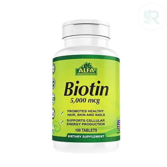 Alfa Biotin 5,000 mcg – 100 Tablets
