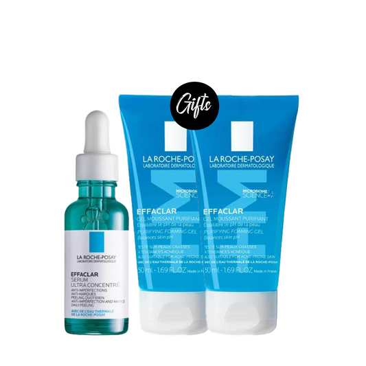 La Roche-Posay Effaclar Serum 30 ML + Gifts: Effaclar Gel 50 ML (x2)