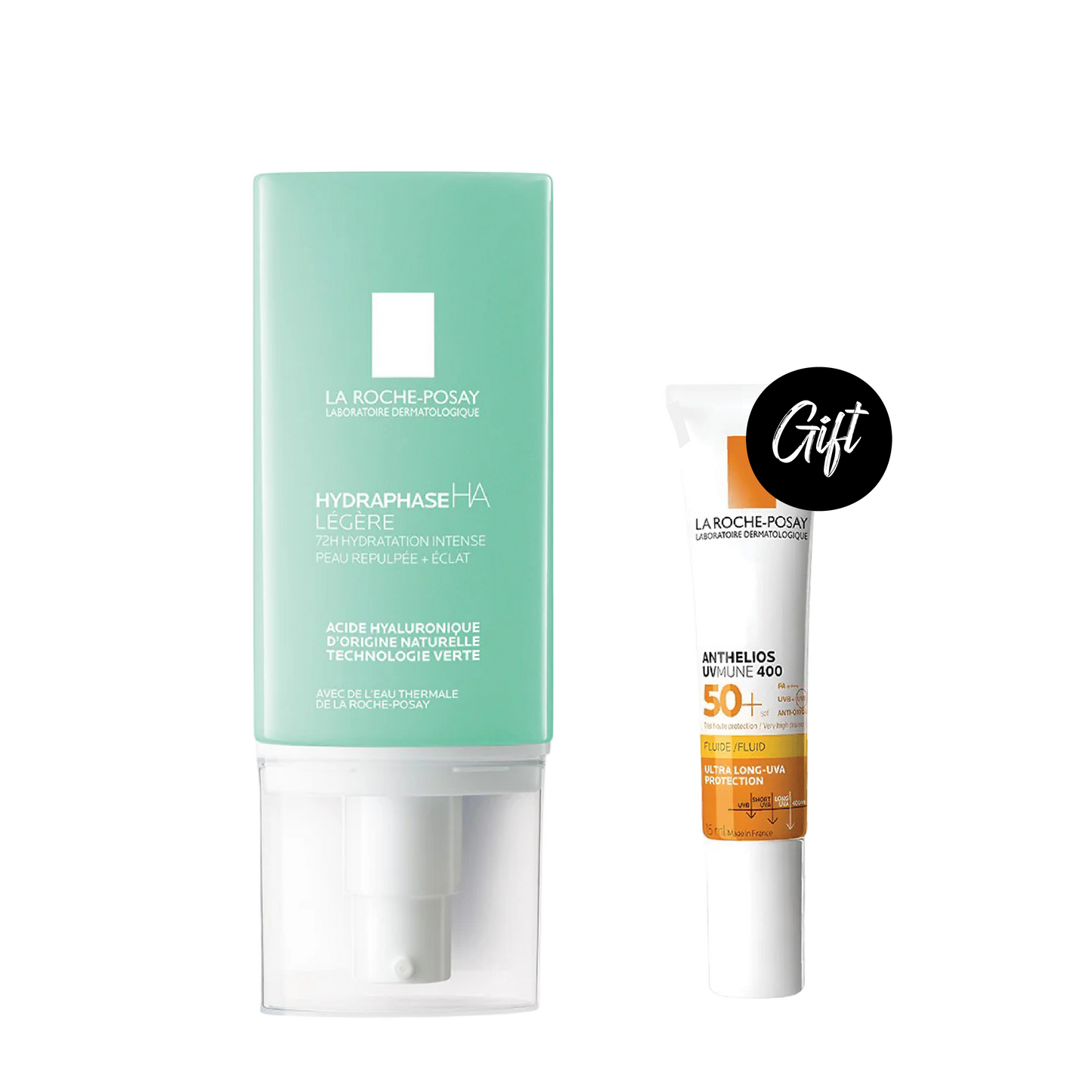 La Roche-Posay Hydraphase HA Light Moisturiser for Sensitive Skin 50 ML + Gift: Anthelios UVMune 400 Invisible Sunscreen SPF50+ 15 ML