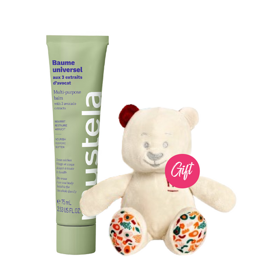 Mustela Certified Organic Multi-Purpose Balm 75 ML +Gift: Teddy Bear