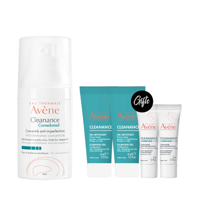 Avène Cleanance Comedomed Anti-Blemish Concentrate 30 ML + Gifts: Avène Cleanance Cleansing Gel 15 ML (x2) + Cleanance Comedomed Anti-Blemish Concentrate 5 ML (x2)
