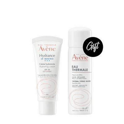 Avène Hydrance UV Rich Cream 40 ML + Gift: Avène Thermal Spring Water Spray 50 ML