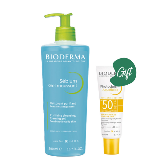 Bioderma Sebium Foaming Gel 500ML + Bioderma Photoderm Fluid Max SPF50 40ml