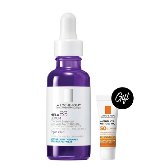La Roche Posay Mela B3 Serum 30ML + Gift: Anthelios UVMune 400 Invisible Sunscreen SPF50+ 15ML