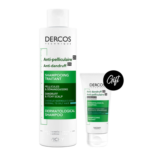 Vichy Dercos Anti-Dandruff Shampoo Normal to Oily Hair 200ml+ Gift: Dercos DS Shampoo Normal to Oily Hair 50ML
