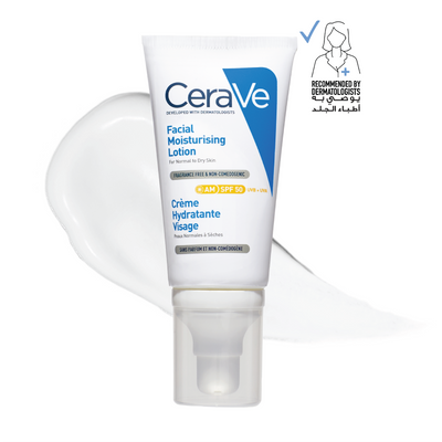 CeraVe AM Facial Moisturizing Lotion SPF50 for Normal to Dry Skin 52 ML