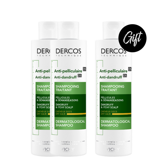 Buy 2 Get 1: Vichy Dercos Anti-Dandruff Shampoo For Dry Hair 200ML