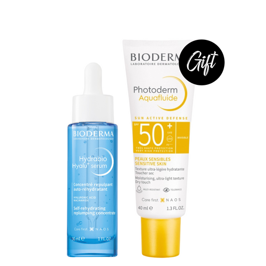 Bioderma Hydrabio Hyalu+ Hydrating Serum 30 ML + Gift: Bioderma Photoderm Aquafluid SPF50+40ML (Expiry 1/2026)