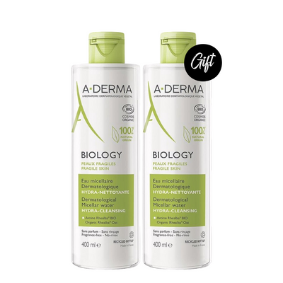 Buy 1 Get 1: A-derma Biology Hydra Cleansing Dermatological Micellar Water 400 ML