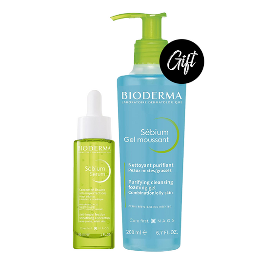Bioderma Sebium Serum 30ML + Gift: Bioderma Sebium Foaming Gel 200ML