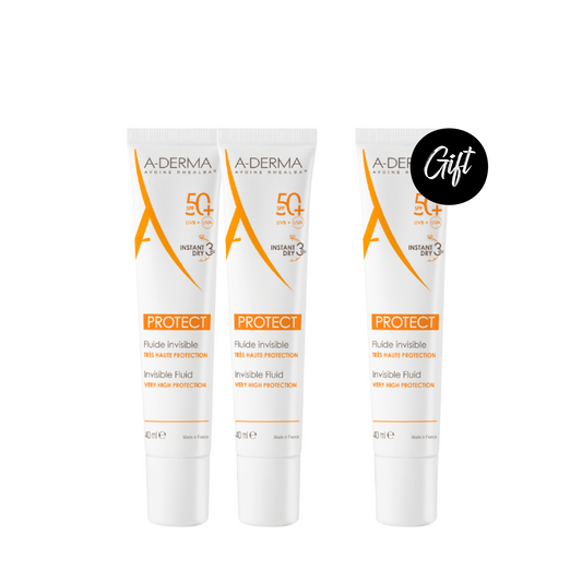 Buy 2 Get 1: A-Derma Protect Invisible Fluid Spf 50+ 40ML