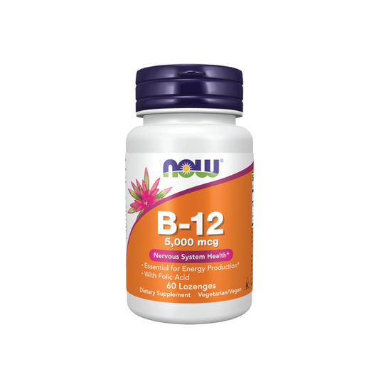 Now B12 5000 Mcg + Folic 60 Lozenges
