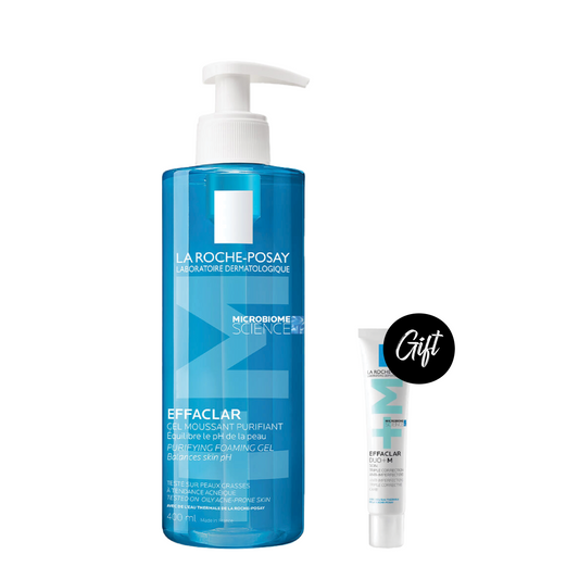 La Roche-Posay Effaclar Acne Foaming Cleansing Gel 400ML + Gift:Effaclar Duo+M Acne Treatment Cream 15ML