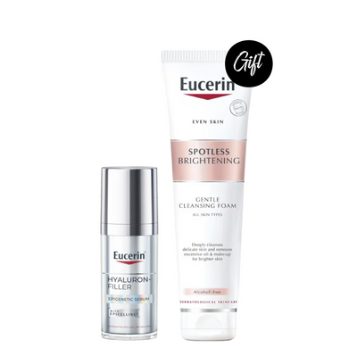 Eucerin Hyaluron-Filler Epicelline Serum 30 ML + Gift: Eucerin Ultrawhite Spotless Cleansing Foam 160 ML