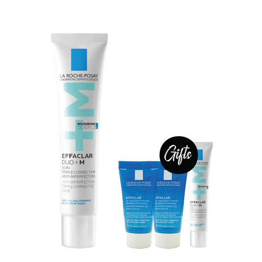 La Roche-Posay Effaclar Duo+M Acne Treatment Cream 40ML + Gift: 2X Effaclar Foaming Cleansing Gel 15ML+ Effaclar Duo+M Acne Treatment Cream 15ML