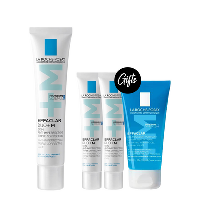 La Roche-Posay Effaclar Duo+M 40 ML + Gifts: La Roche Posay Effaclar Duo+ 15 ML + Effaclar Gel 50 ML