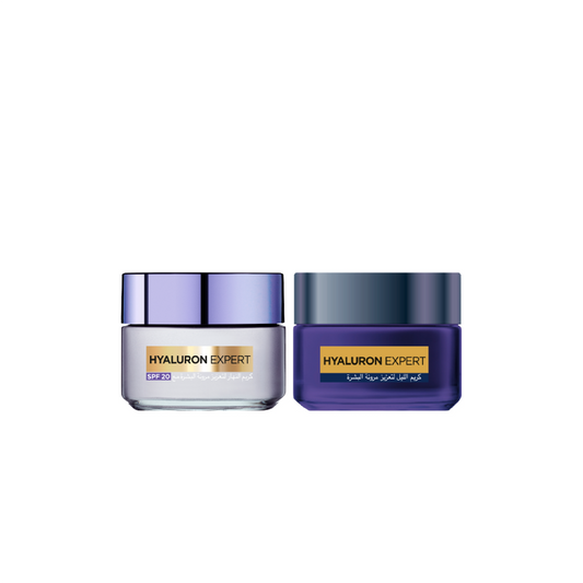 L'Oreal Paris Hyaluron Expert [+ HA] Day Cream 50ML + L'Oreal Paris Hyaluron Expert [+HA] Night Cream 50ML