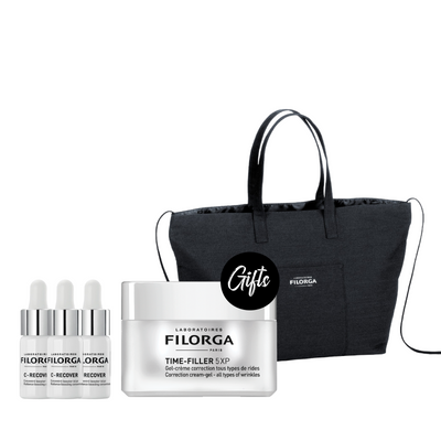 Filorga C-Recover Anti-Fatigue Radiance Concentrate - 3 Vials of 10ML + Gifts: Filorga Time-Filler 5XP Gel Cream - Combination To Oily Skin 50ML + Filorga City Bag