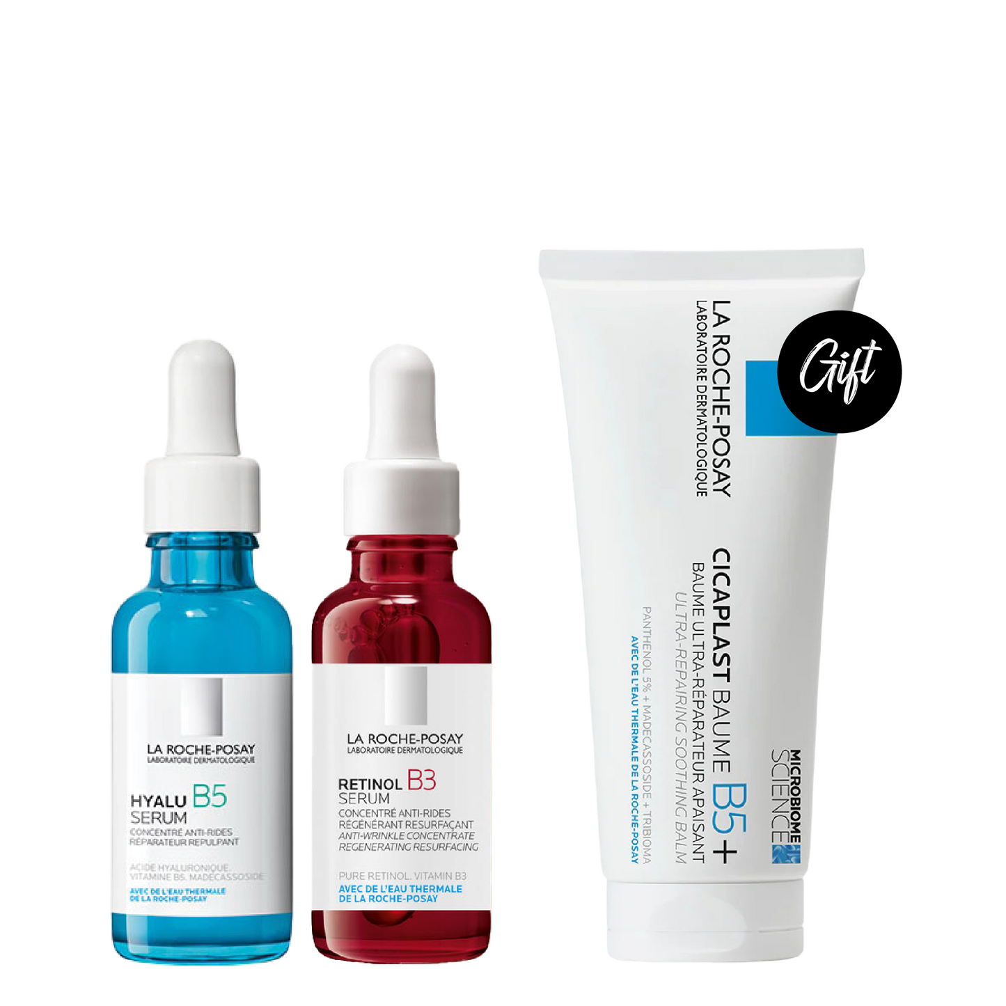La Roche Posay Hyalu B5 Serum 30ml + La Roche Posay B3 Retinol Serum 30ml +Gift: Cicaplast Baume B5+ 40ml
