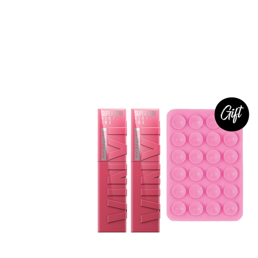 Maybelline Super Stay Vinyl Ink Long Wear Liquid Lip Color (x2) + Gift: Silicone Mobile Sticker