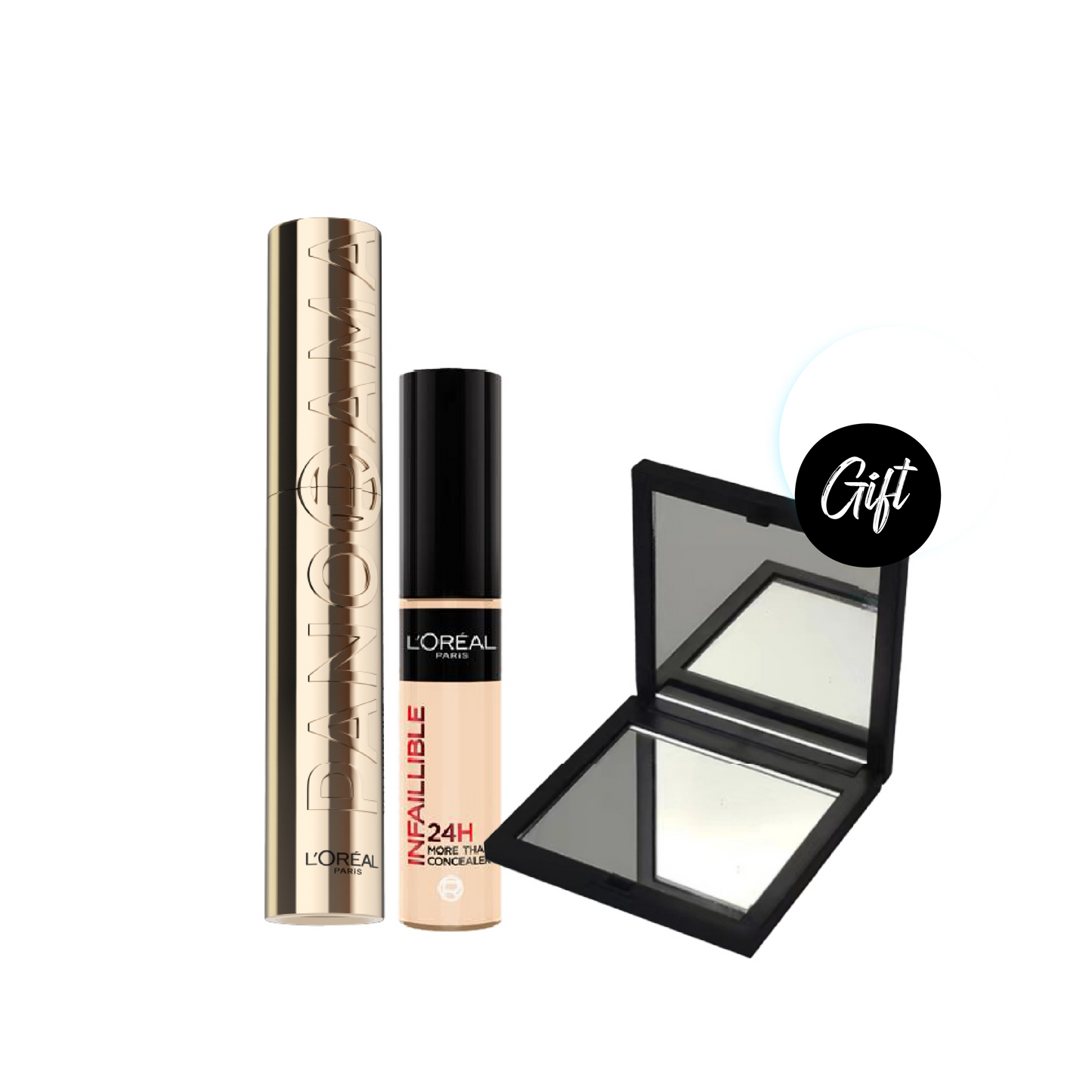 L’Oreal Paris Panorama Mascara + L’Oréal Paris Infaillible Full Wear Concealer + Gift: Pocket Mirror