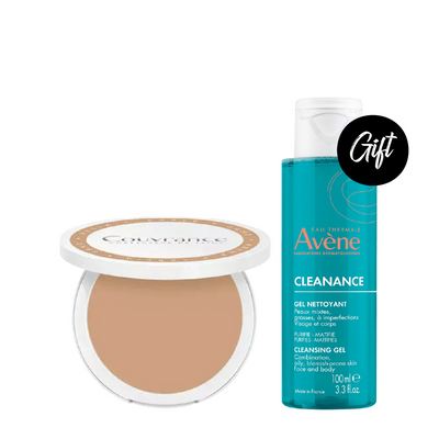 Avène Couvrance Compact Foundation Cream - Matte Finish + Gift: Avène Cleanance Cleansing Gel 100 ML