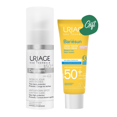 Uriage Depiderm Spf 50+ 30ML + Gift: Uriage Bariesun Tinted Cream - Spf 50+ 50ML