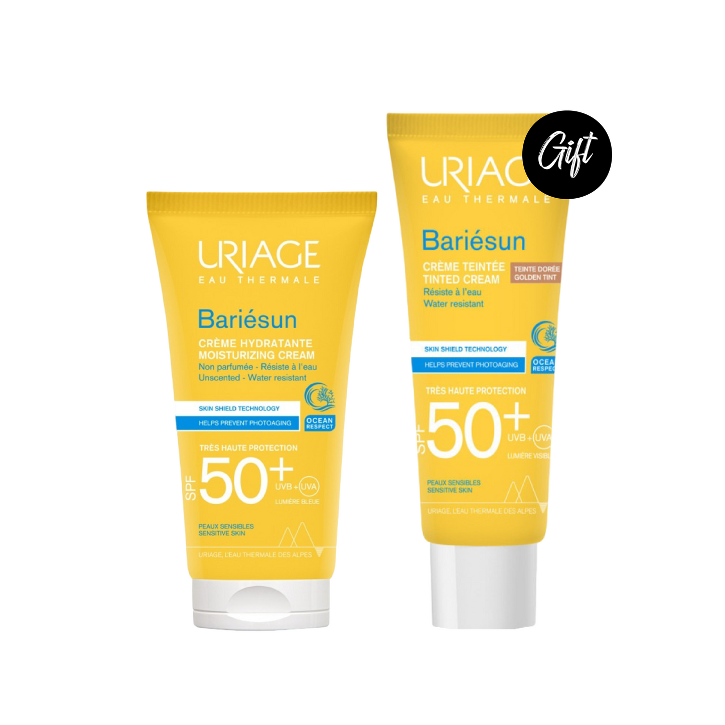 Uriage Bariesun Moisturizing Cream Unscented SPF 50 50ML + Gift: Uriage Bariesun Tinted Cream Spf 50+ 50ML