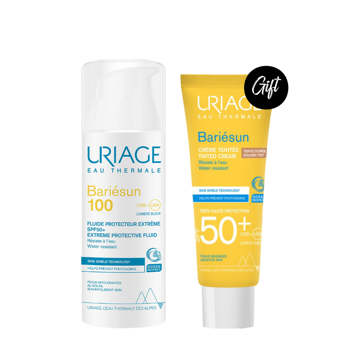 Uriage Bariesun 100 Extreme Protective Fluid SPF50+ 50ML + Gift: Uriage Bariesun Tinted Cream Spf 50+ 50ML